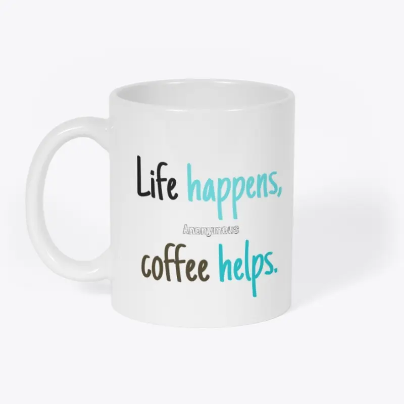 "Coffee Helps" Ceramic Mug